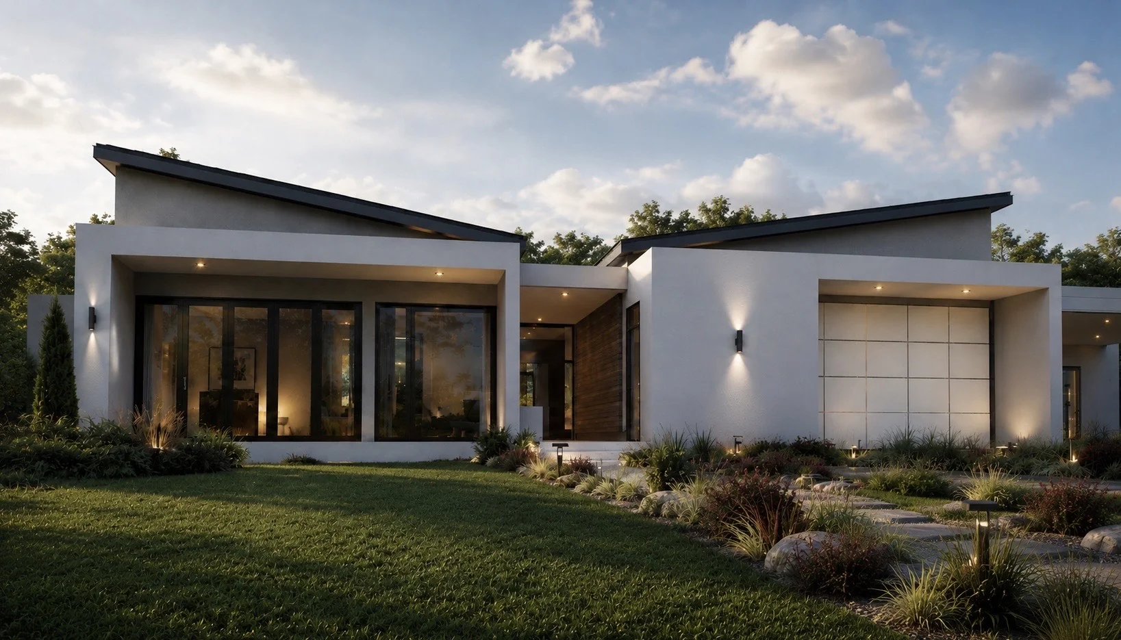 Contemporary residential architecture visualisation