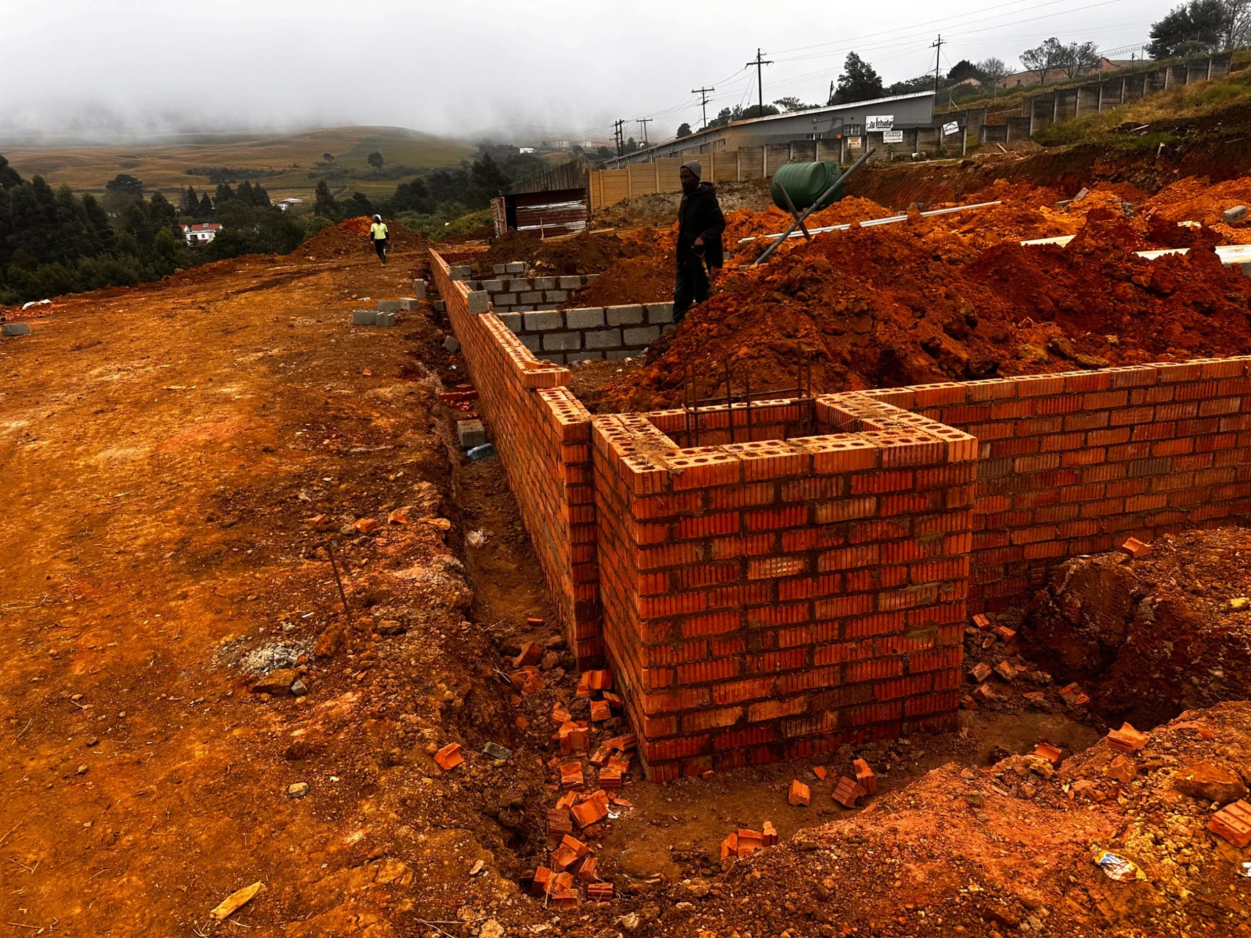 Construction site progress